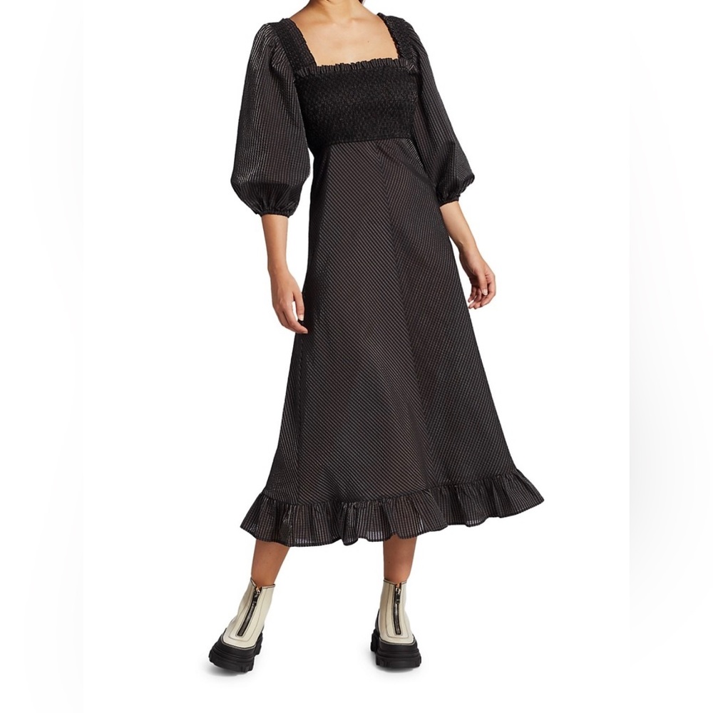 GANNI Seersucker Dress